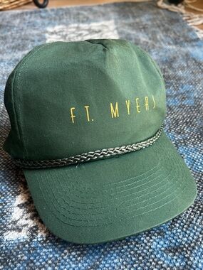 Vintage FT. MYERS Green Rope-Trim Trucker Hat